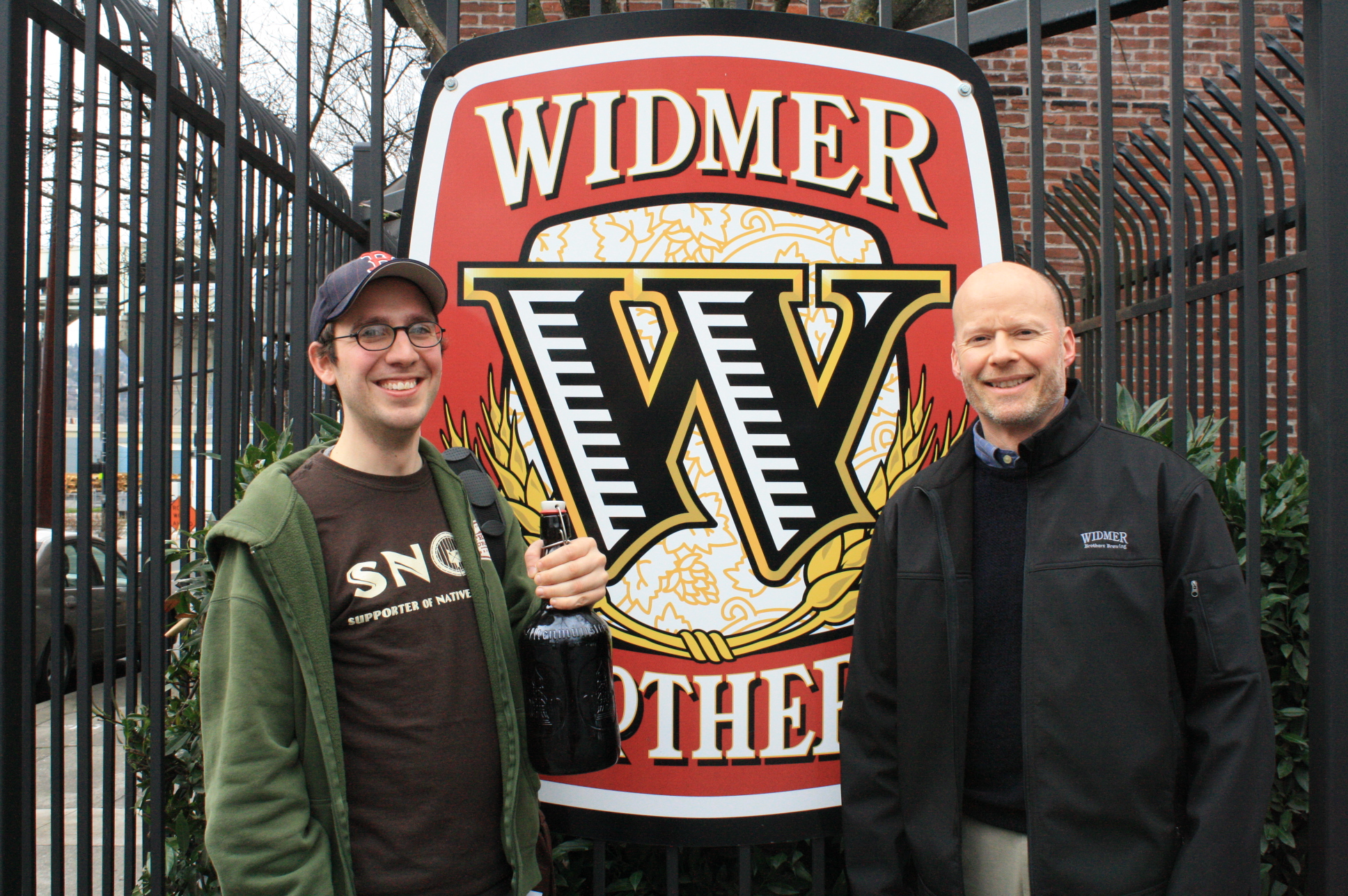 Angelo with Rob Widmer (thanks for the growler fill, Rob!)