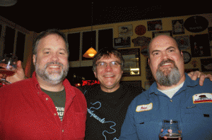 (l to r) Double Mountain's Charlie Devereux, Belmont Station's Carl Singmaster, and Bear Republic's Peter Kruger