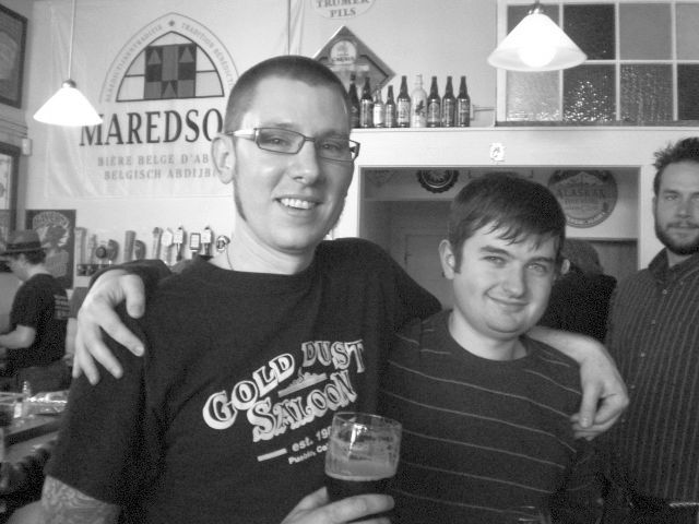 Walking Man brewers Jacob Leonard (left) and Dan Munch at  Cascadian Dark Ale Symposium