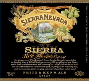 Sierra Nevada 30th Fritz Ken Ale