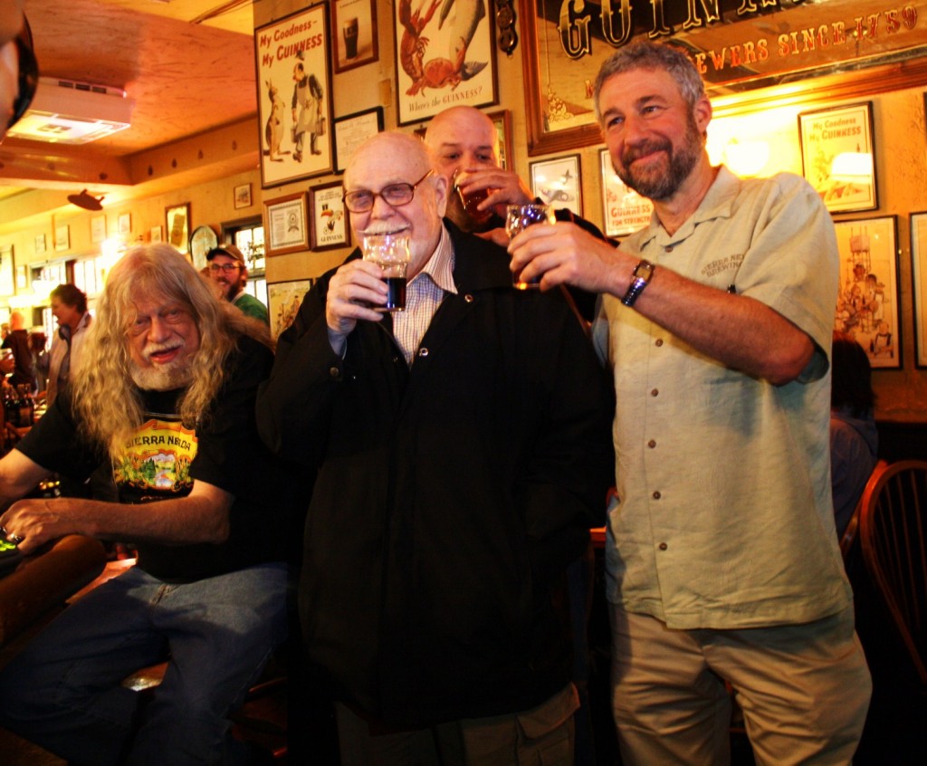 left to right: Horse Brass founder Don Younger, Fred Eckhardt, and Sierra Nevada founder Ken Grossman