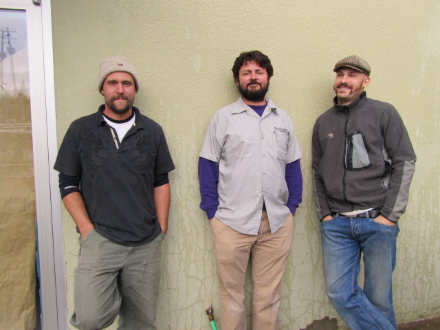 Burnside Brewing crew: (l to r) Brewer Jason McAdam, Adam Cassie, and Jay Gilbert