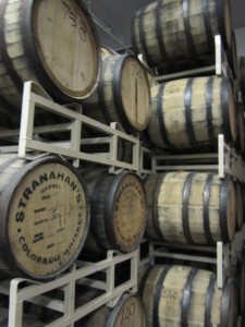 Great Divide beers aging in Stranahan's whiskey barrels