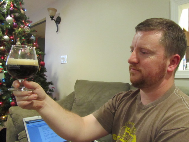 Ian Cowpar of 2 Beer Guys examines his brew