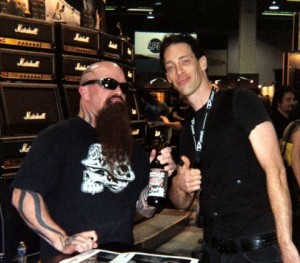 Slayer frontman Kerry King (left) rocks a Ninkasi Sleigh'r