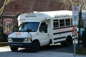 The Brewvana Brewery Tours Bus in Action