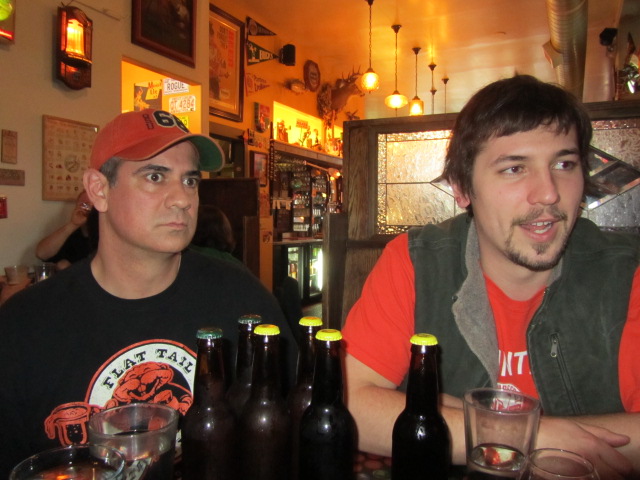 Owner Ian Duncan (left) and Brewer Dave Marliave of Flat Tail Brewing