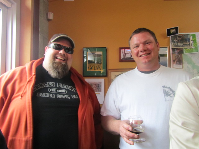 Barley Brown's brewmaster Shawn Kelso (left) and Billy Nordquist representing Eastern Oregon at 2nd Annual Division St BrewPubliCrawl 
