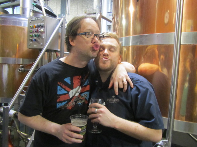Laurelwood's Chad Kennedy (left) and Micah Bell celebrate 10 years of great beer
