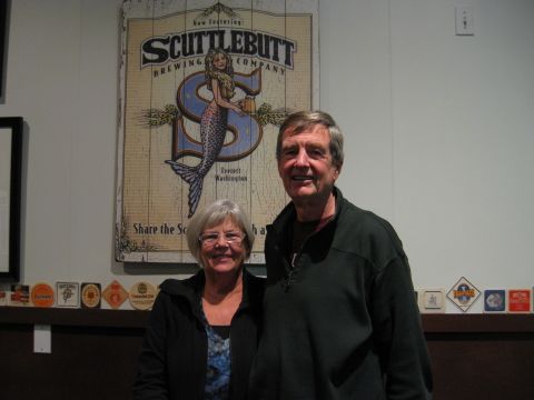 Scuttlebutt owners Cynthia "Scuttle" Barrett (left) and Phil Barrett 