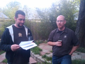 Oakshire brewer Matt Van Wyk (left) and owner Jeff Althouse 