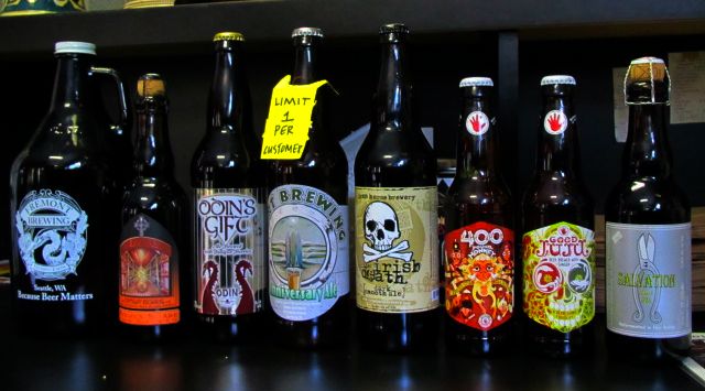 Craft beers available exclusively at By The Bottle