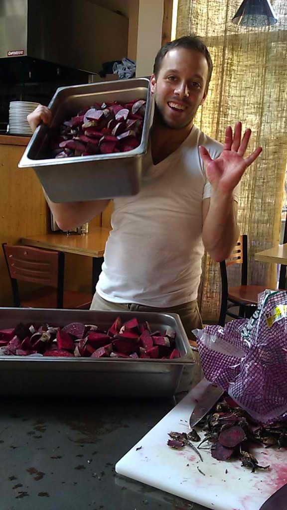 Ben Edmunds with beets