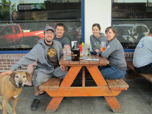 L to R: Caspian the Dog, Angelo, Nick, Kristen, and Margaret at Block 15