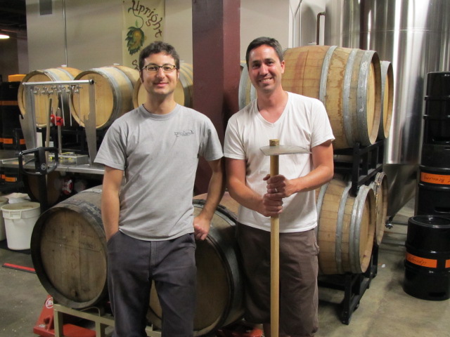 Upright brewer Alex Ganum (left) and Beetje brewer Michael Wright