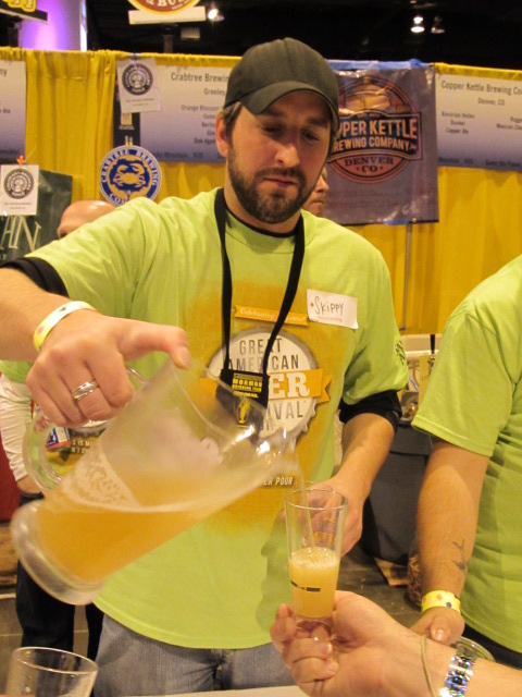 Crabtree Berliner Weiss pouring at GABF 2011