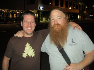 Jason Wallace of Portland Beer & Music blog (left) with Charles Culp of An Ear For Beer blog