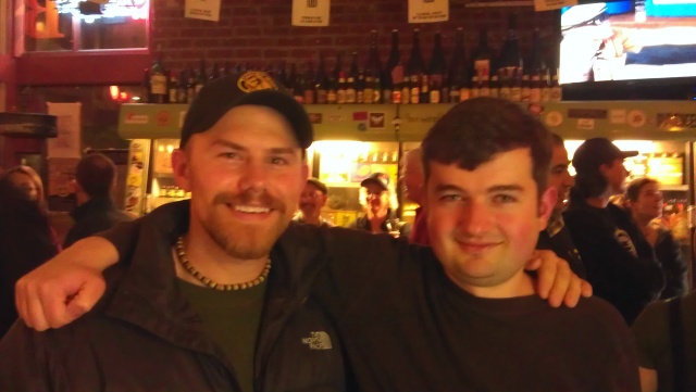 Walking Man Brewers Adam McClure (left) and Dan Munch