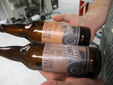 Harvester Brewing Pale Ale and Dark Ale bottles (photo: J. Foyston)