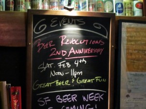 Beer Revolution 2nd Anniversary Saturday February 4, 2012