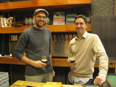 Josh Grgas (left) and Michael Wright of The Commons Brewery (photo by J. Foyston)