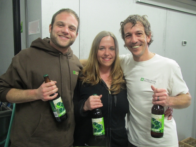Coalition brew crew (L to R) Elan Walsky, Kiley Hoyt, Bruce MacPhee