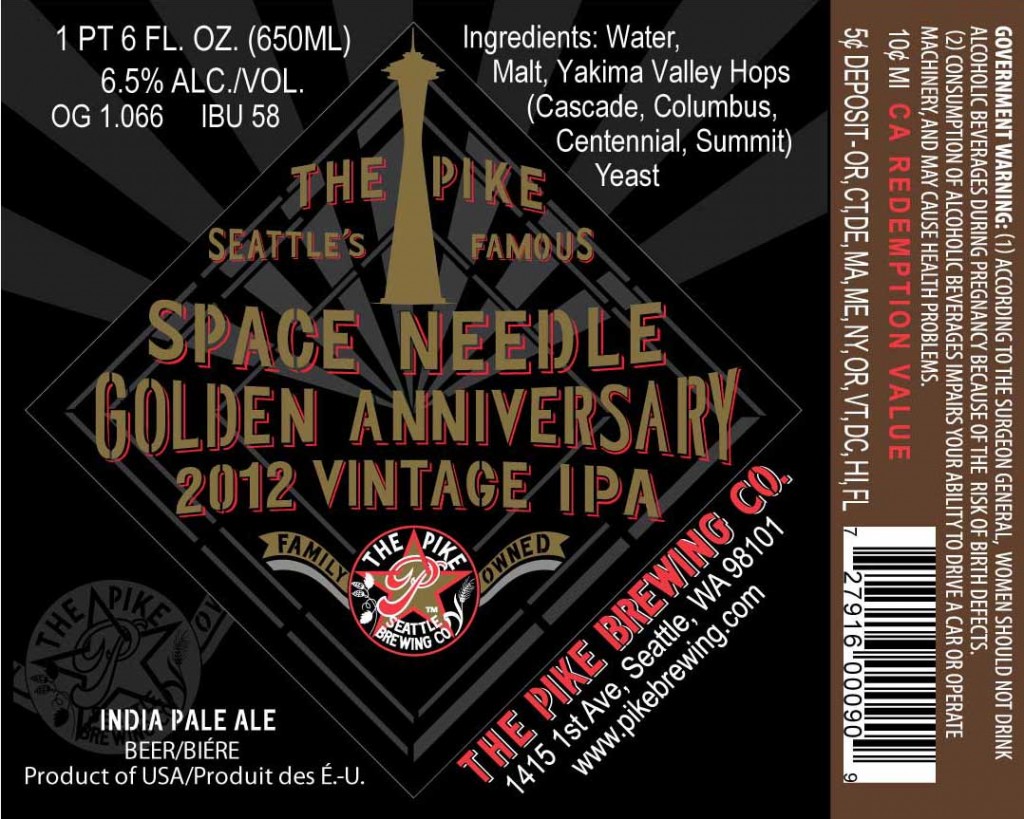 Pike Space Needle Golden Anniversary 2012 Vintage IPA