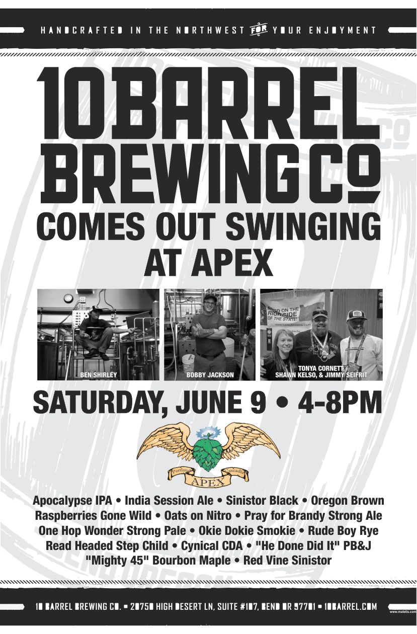 APEX Tap Takeover featuring 10 Barrel Brewing Co. 