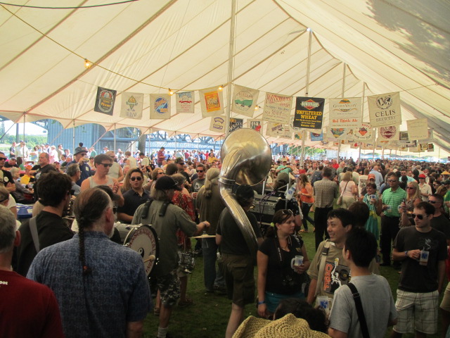 Things getting real under the tents of the Oregon Brewers Festival