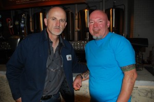 BridgePort Brewmaster Jeff Edgerton (left) with The Beer Traveler Charlie Herrin