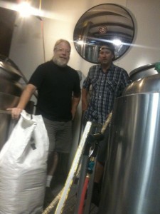 Brewmaster John Harris and Boneyard founder/brewer Tony Lawrence