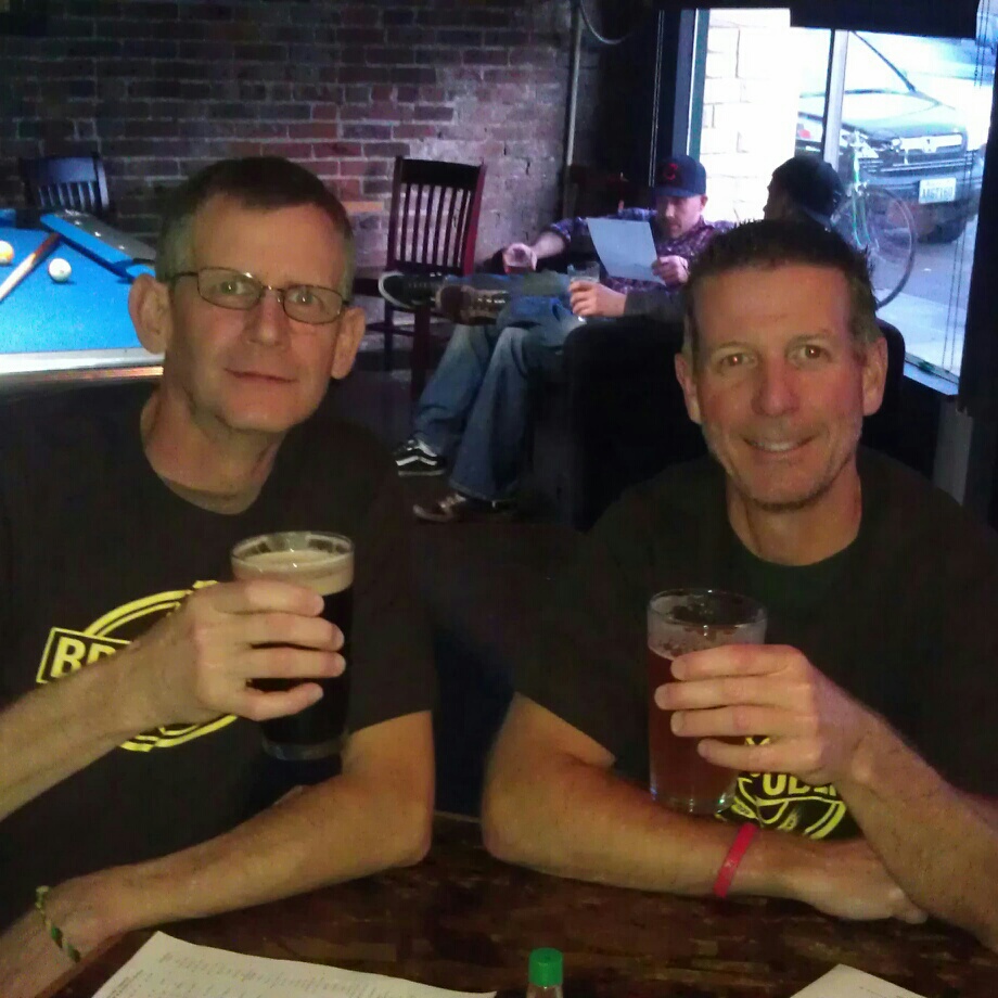 Mike Haines and Michael Kinion of Vertigo Brewing at MikeFest at Roscoe's Pub during the kickoff of KillerBeerWeek at Roscoe's Pub