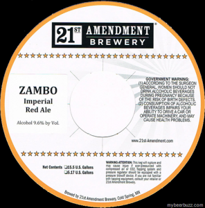 21st Amendment Brewing Zambo Strong Ale (image from mybeerbuzz.blogspot.com)