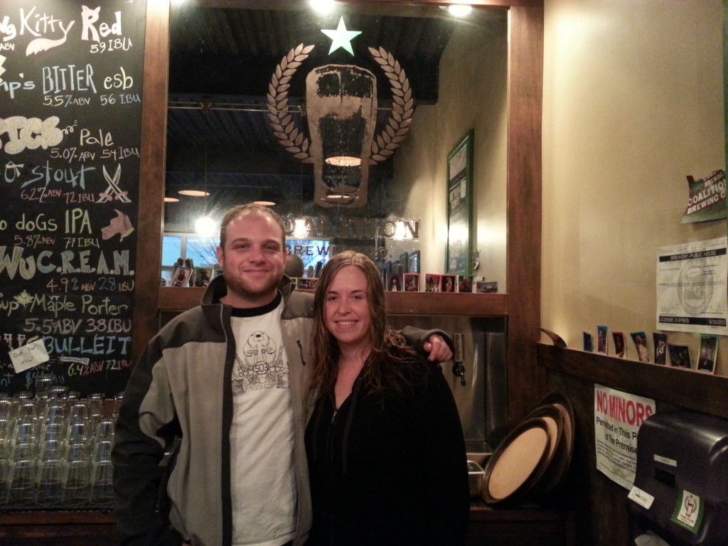 Coalition Brewing co-founders Elan Walsky (left) and Kiley Hoyt