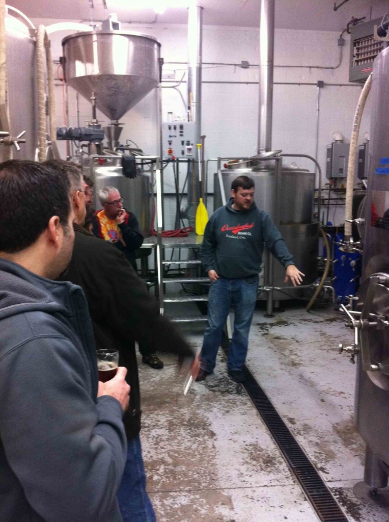 Dan Engler Conducting a Tour at Occidental Brewing