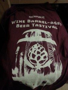 Brewpublic Wine Barrel-Aged Beer Tastival T-shirt. 
