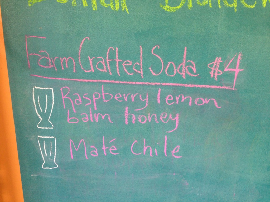 House made sodas from Agrarian Ales