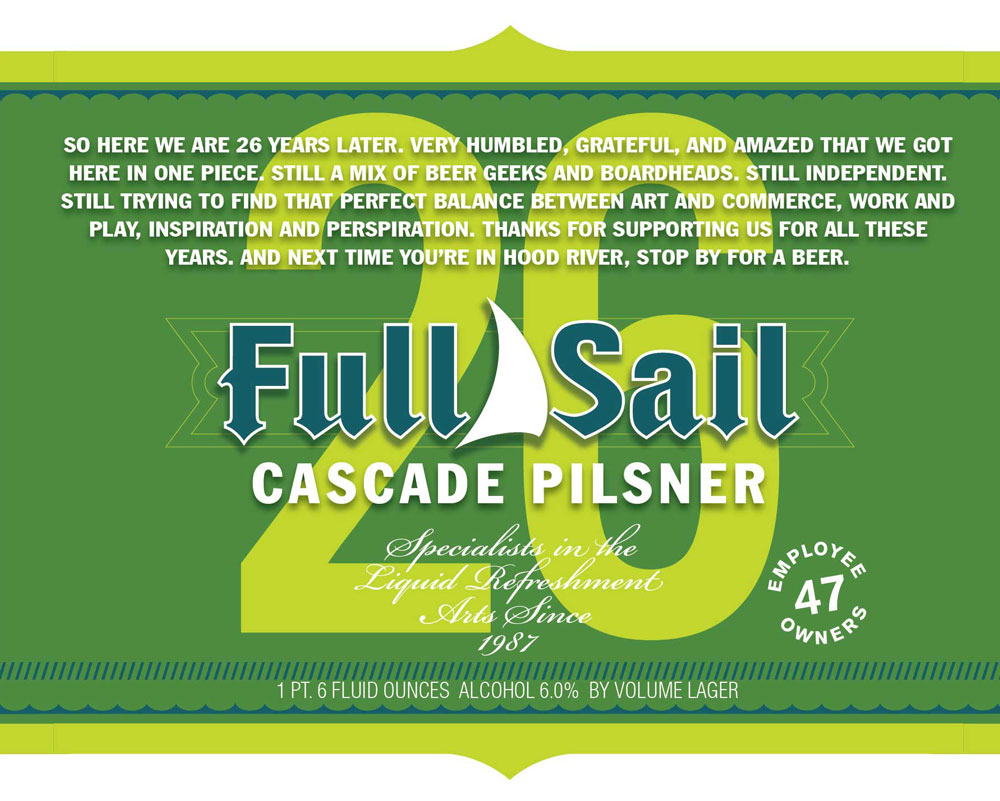 Full Sail 26 Cascade Pilsner