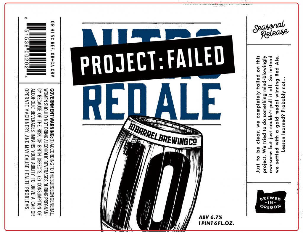 Project Failed 22oz Label