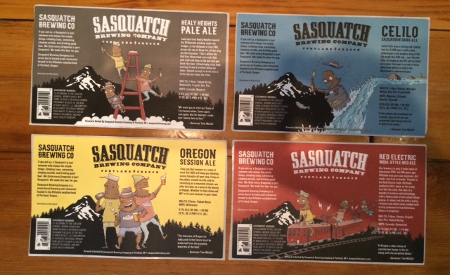 Sasquatch Brewery Labels