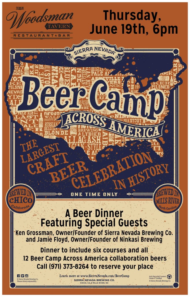 Beer Camp Across America with Sierra Nevada and Ninkasi Dinner