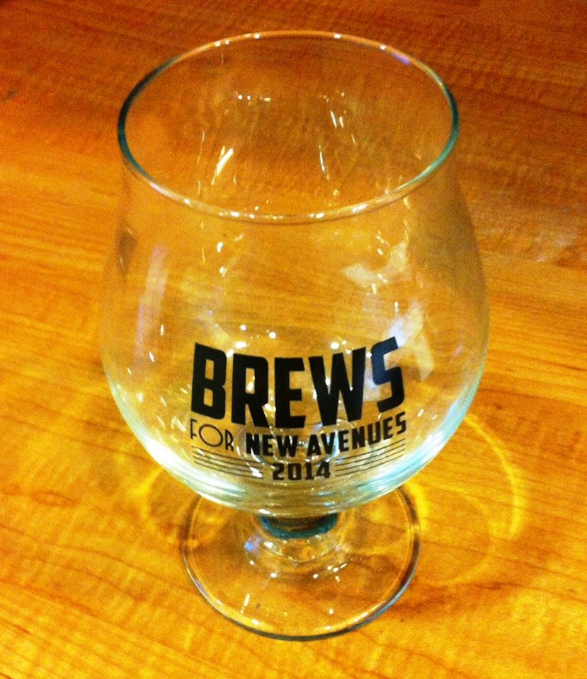 Brews for New Avenues Glassware