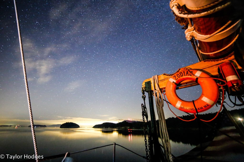 Night Shot on The Schooner Zodiac (Photo by Taylor Hodges)