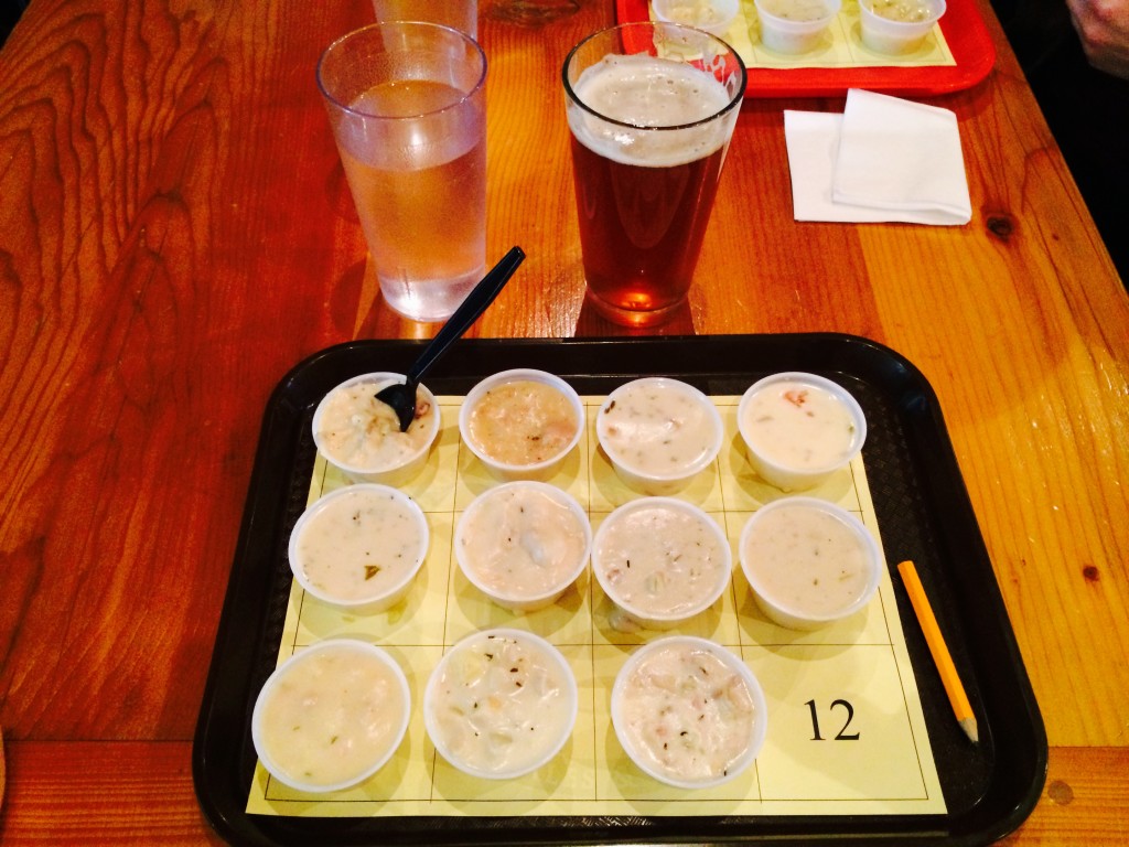 Tray of Chowder at Lompoc Chowder Challenge (photo by D.J. Paul)