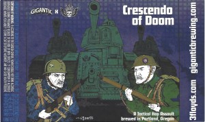 Gigantic & 3 Floyds Crescendo of Doom Label