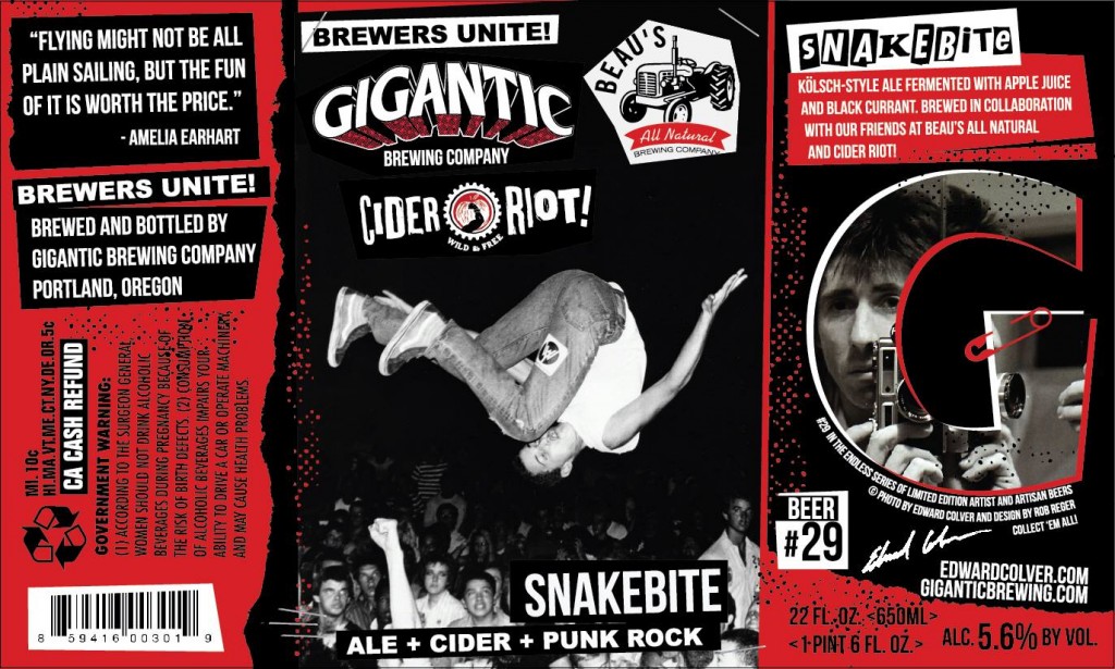 Snakebite by Gigantic, Beaus All Natural, and Cider Riot!