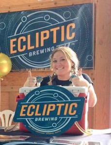 Eclipitc Brewing's Erig Grey Kemplin pouring at the Oregon Garden Brewfest