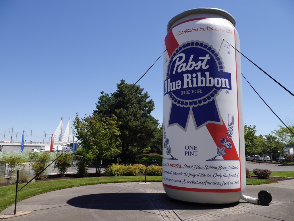 PBR Inflatable Can to welcome you to Project Pabst (photo by Cat Stelzer)