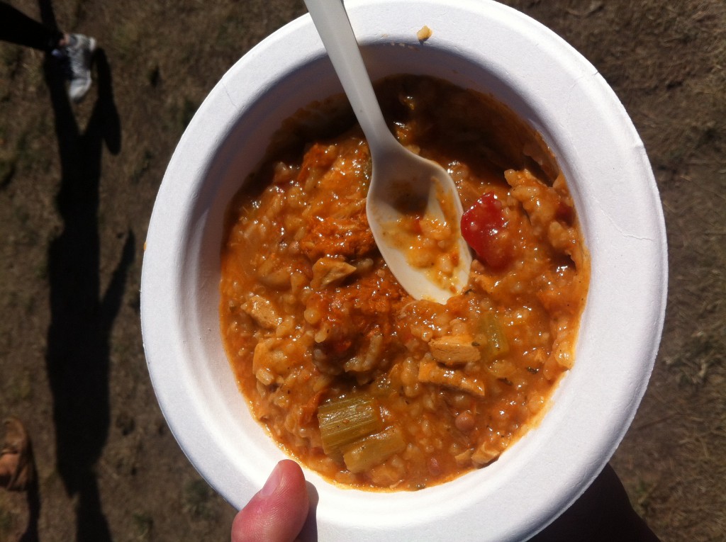 Tofurky Gumbo at Portland Vegan Beer & Food Festival (photo by Canal MacWhaler)