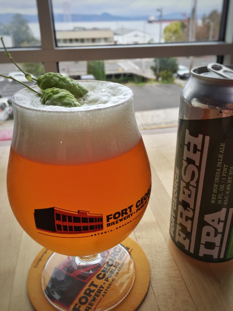 Fort George Fresh IPA Glass Pour, hops not included. (photo courtesy of Fort George Brewery)